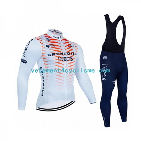 Homme Tenue Cycliste Manches Longues et Collant à Bretelles 2022 Ineos Grenadiers N004